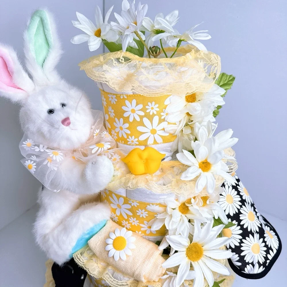 Bunny Diaper Cake, Easter Baby Shower